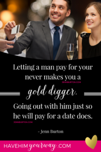 splitting the bill on a date